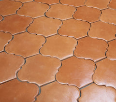 8.5 x 11.25 Sealed Arabesque 2 - Spanish Mission Red Floor Tile