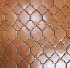 8.5 x 11.25 Sealed Arabesque 2 - Spanish Mission Red Floor Tile