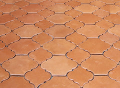 8.5 x 11.25 Sealed Arabesque 2 - Spanish Mission Red Floor Tile