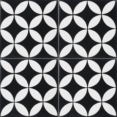 Terra Nova Mediterraneo Decorative Tile: Prisme Black & White