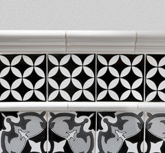 Terra Nova Mediterraneo Decorative Tile: Prisme Black & White