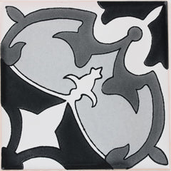 Terra Nova Mediterraneo Decorative Tile: Marseille Black & White