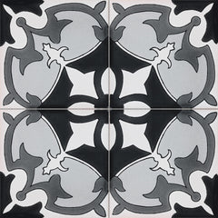 Terra Nova Mediterraneo Decorative Tile: Marseille Black & White