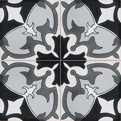 Terra Nova Mediterraneo Decorative Tile: Marseille Black & White