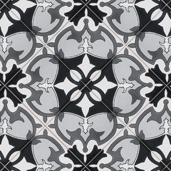 Terra Nova Mediterraneo Decorative Tile: Marseille Black & White
