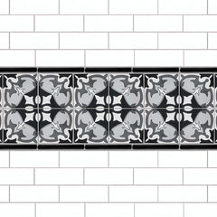 Terra Nova Mediterraneo Decorative Tile: Marseille Black & White