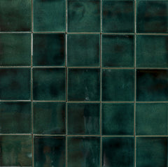 Siena Ceramic Solid Tile: Deep Emerald Gloss